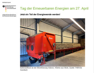 Tag der Erneuerbaren Energien am 27. April